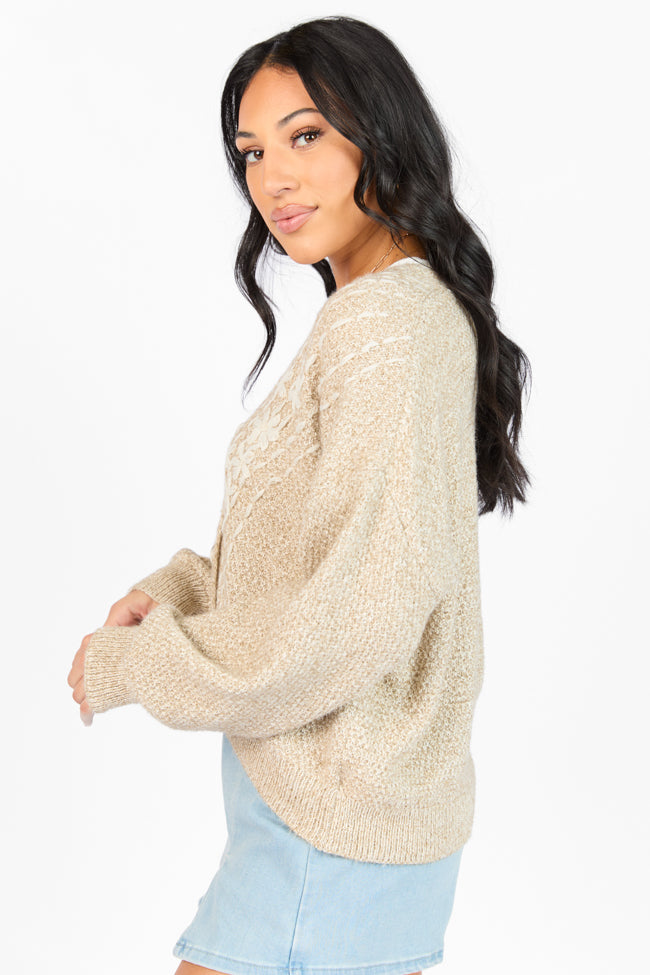 Countryside Charm Taupe Floral Embroidered Cardigan FINAL SALE-Sunny Prom