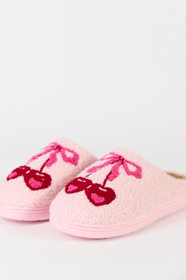 Cherry Bow Slippers  FINAL SALE-Sunny Prom