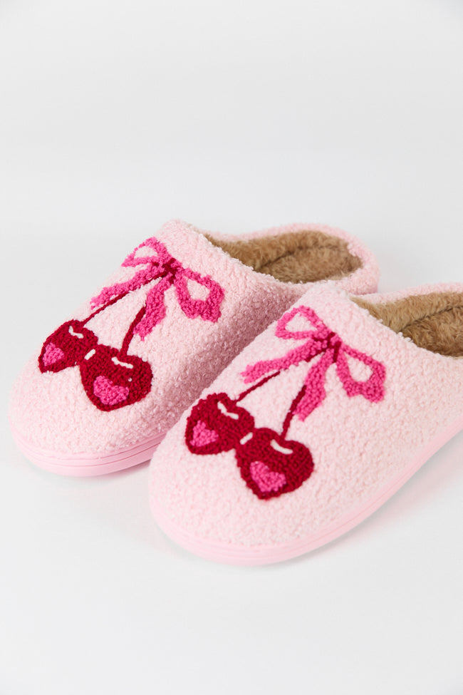 Cherry Bow Slippers  FINAL SALE-Sunny Prom