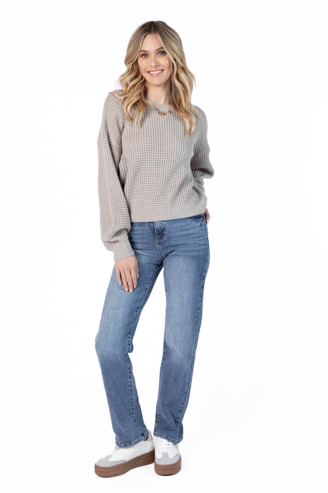 Raleigh Medium Wash Straight Leg Jeans FINAL SALE-Sunny Prom