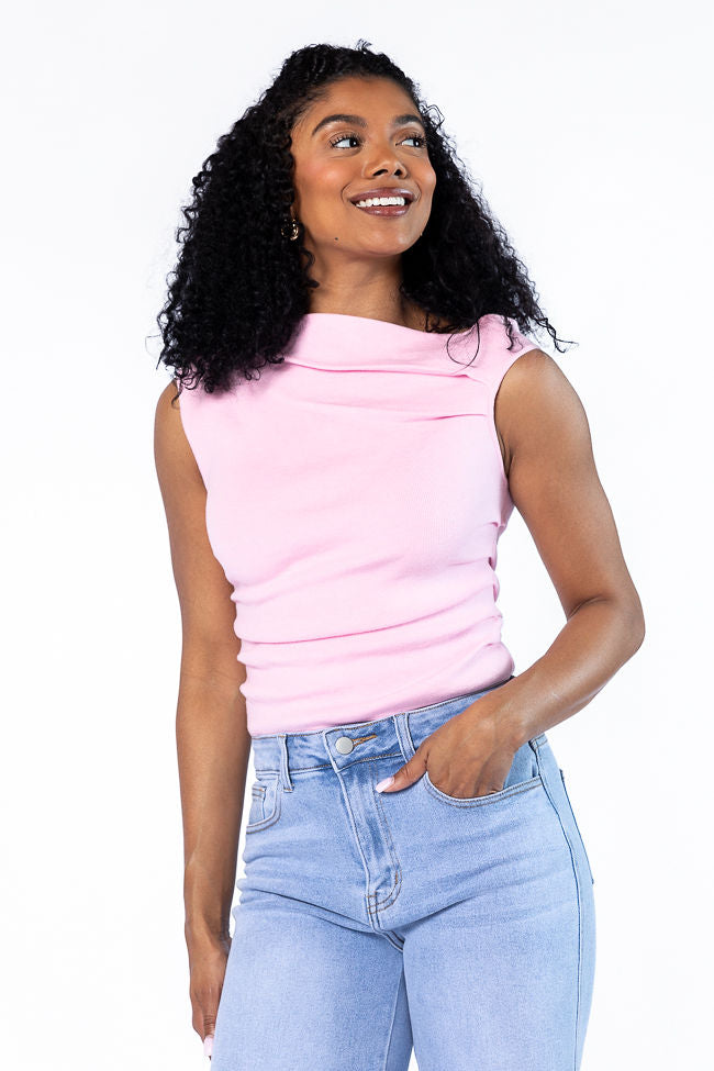 It's My Perspective Pink Off The Shoulder Ruched Sweater Top FINAL SALE-Sunny Prom