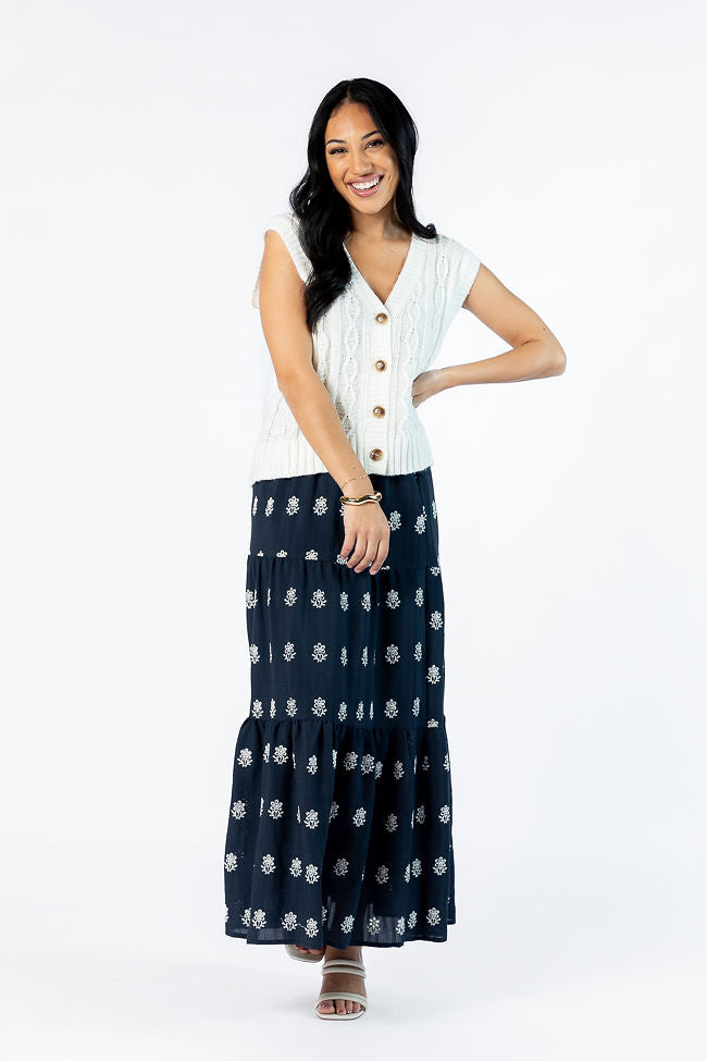 Weather It Together Ivory Cable Knit Sweater Vest FINAL SALE-Sunny Prom