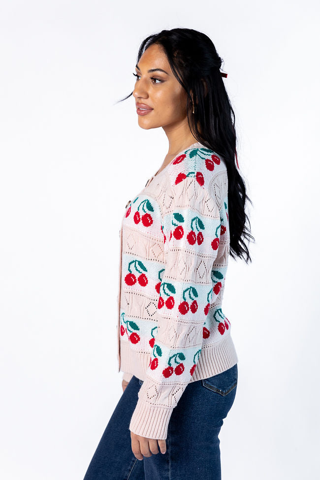 Cherry Happy Blush Cardigan FINAL SALE-Sunny Prom