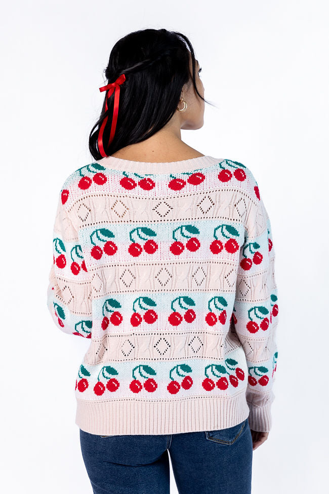 Cherry Happy Blush Cardigan FINAL SALE-Sunny Prom