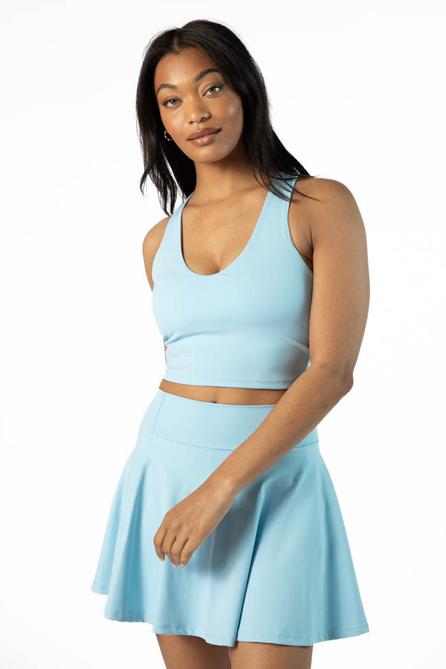 Head Start Blue V-Shaped Back Active Top-Sunny Prom