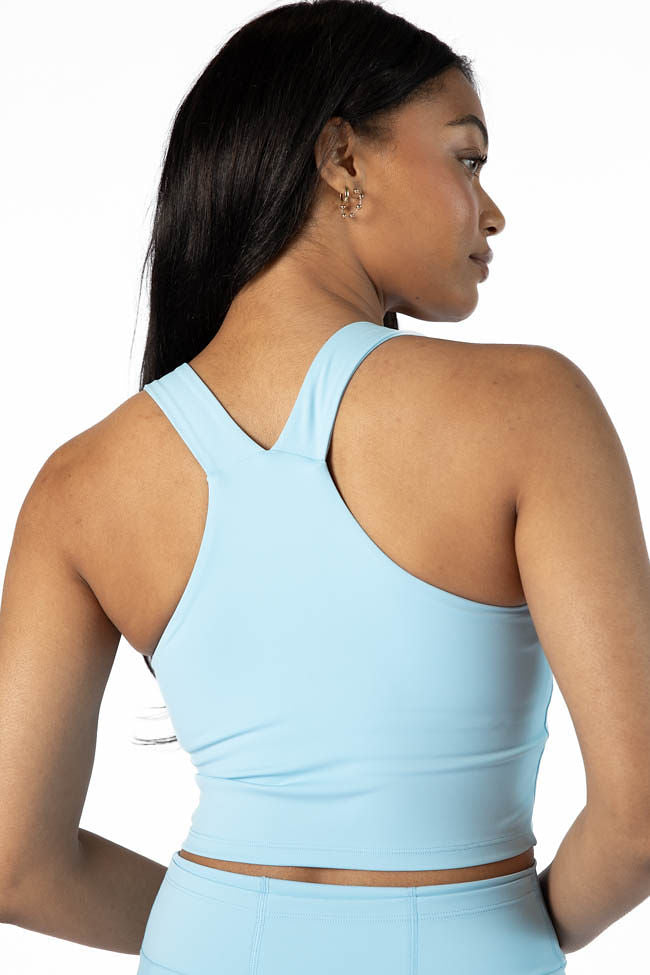 Head Start Blue V-Shaped Back Active Top-Sunny Prom