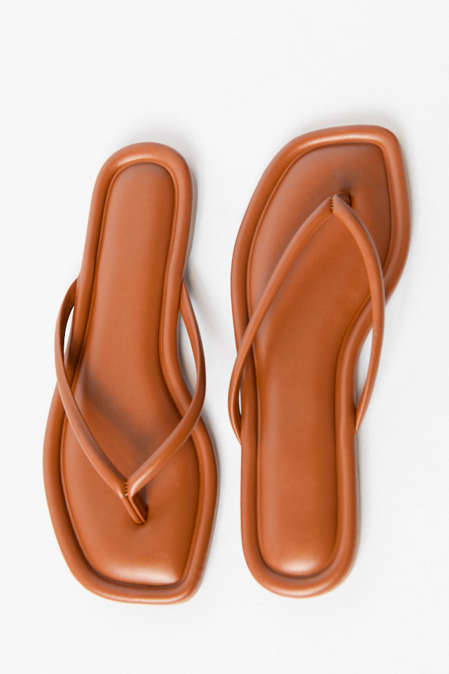 Sandy Brown Flip Flops FINAL SALE-Sunny Prom