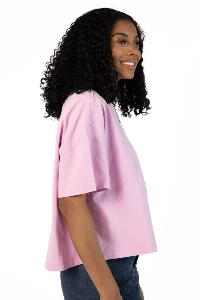 Perfect Staple Purple Soft Knit Pocket Tee FINAL SALE-Sunny Prom