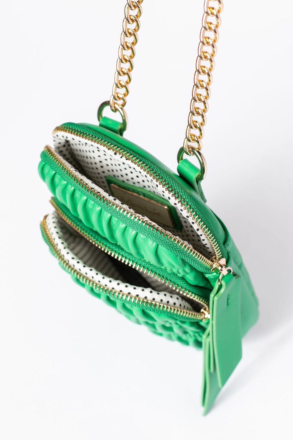Green Ruched Crossbody Purse SALE-Sunny Prom