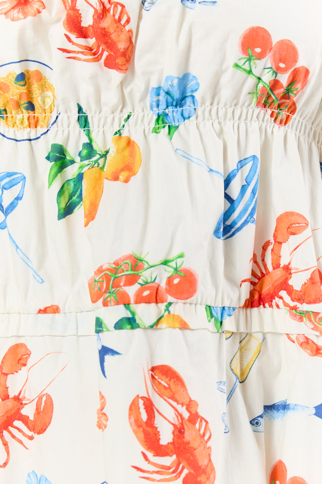 Everything I Love White Multi Icon Print Mini Dress FINAL SALE-Sunny Prom