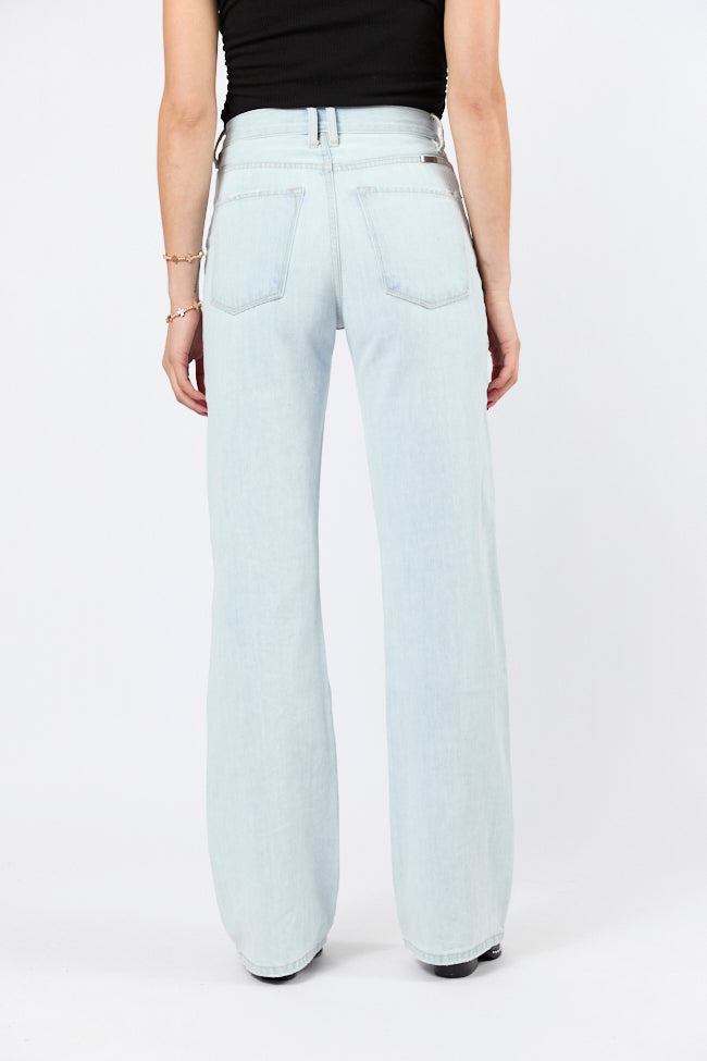 Karter Light Wash Wide Leg Distressed 90's Flare Jeans SALE-Sunny Prom