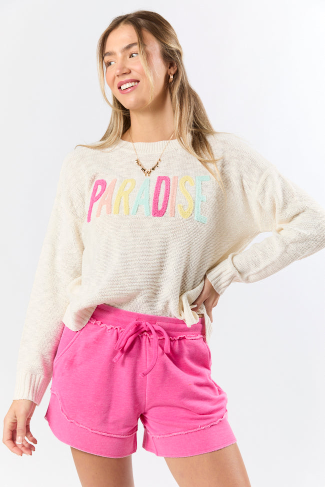 Lost In Paradise Multi Color Paradise Light Weight Sweater FINAL SALE-Sunny Prom