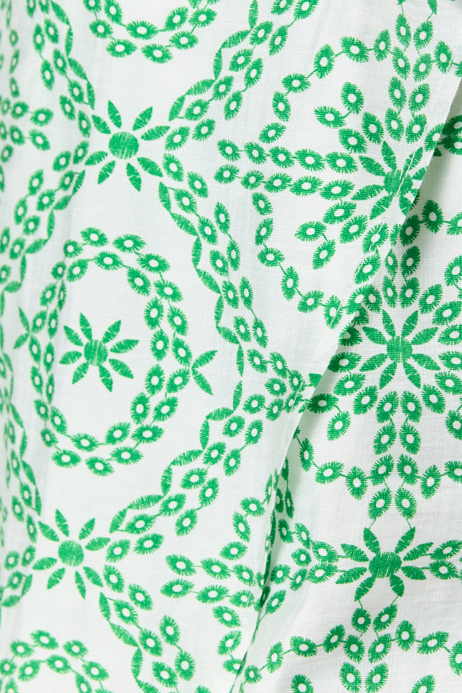 Charmingly Yours Green Print Strapless Romper FINAL SALE-Sunny Prom