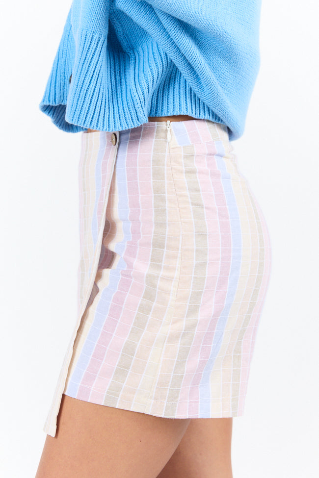 Not So Simple Multi Striped Print Skort-Sunny Prom