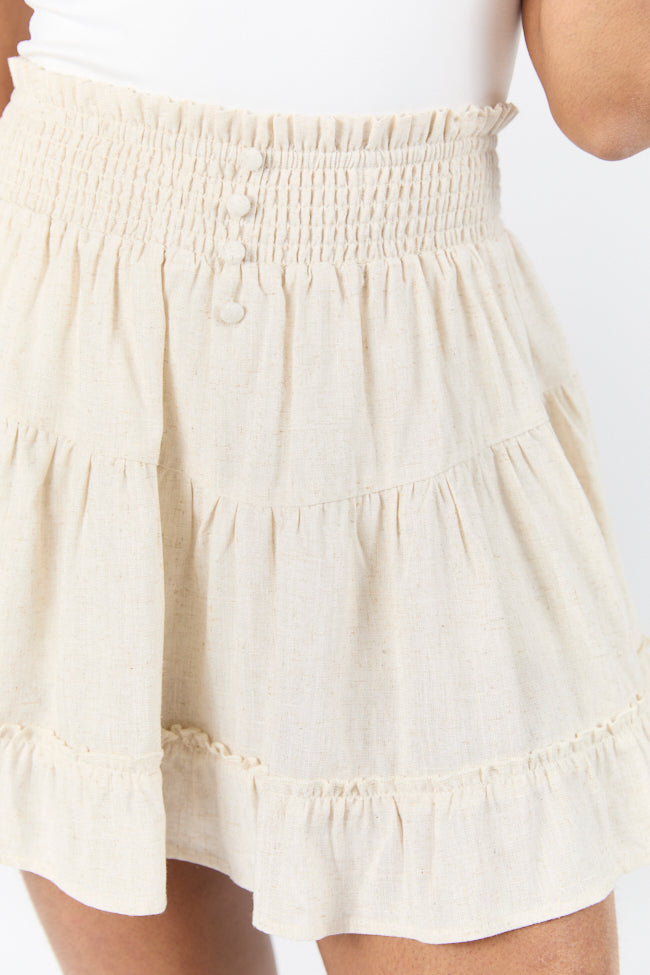 Seaside Soiree Linen Blend Skort FINAL SALE-Sunny Prom