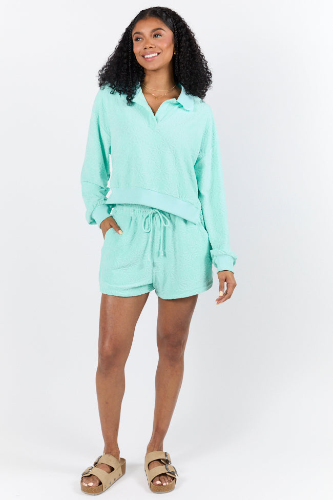 Hammock Haven Mint Textured Terry Knit Set FINAL SALE-Sunny Prom