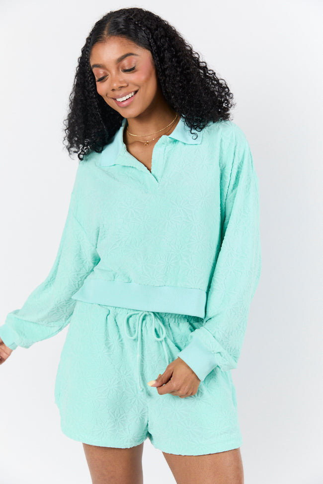 Hammock Haven Mint Textured Terry Knit Set FINAL SALE-Sunny Prom