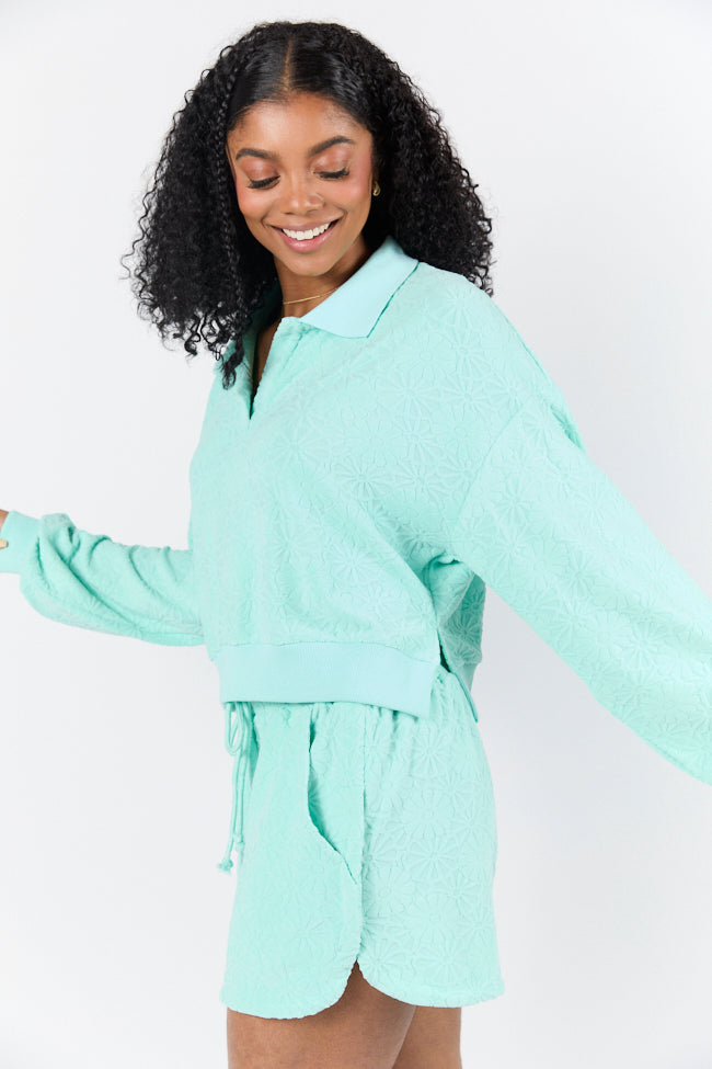 Hammock Haven Mint Textured Terry Knit Set FINAL SALE-Sunny Prom
