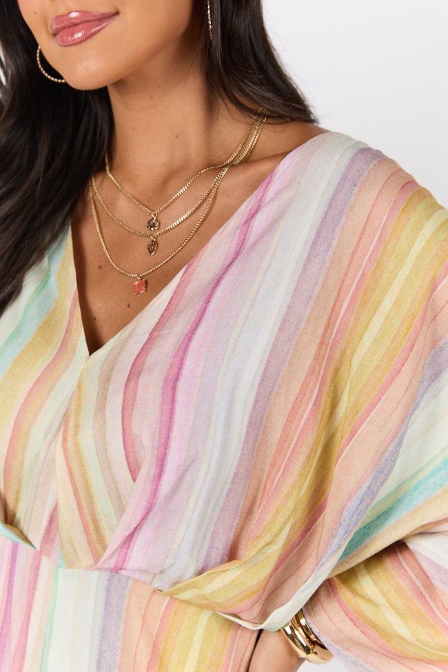 Nights In Watercolor Multi Print Romper FINAL SALE-Sunny Prom