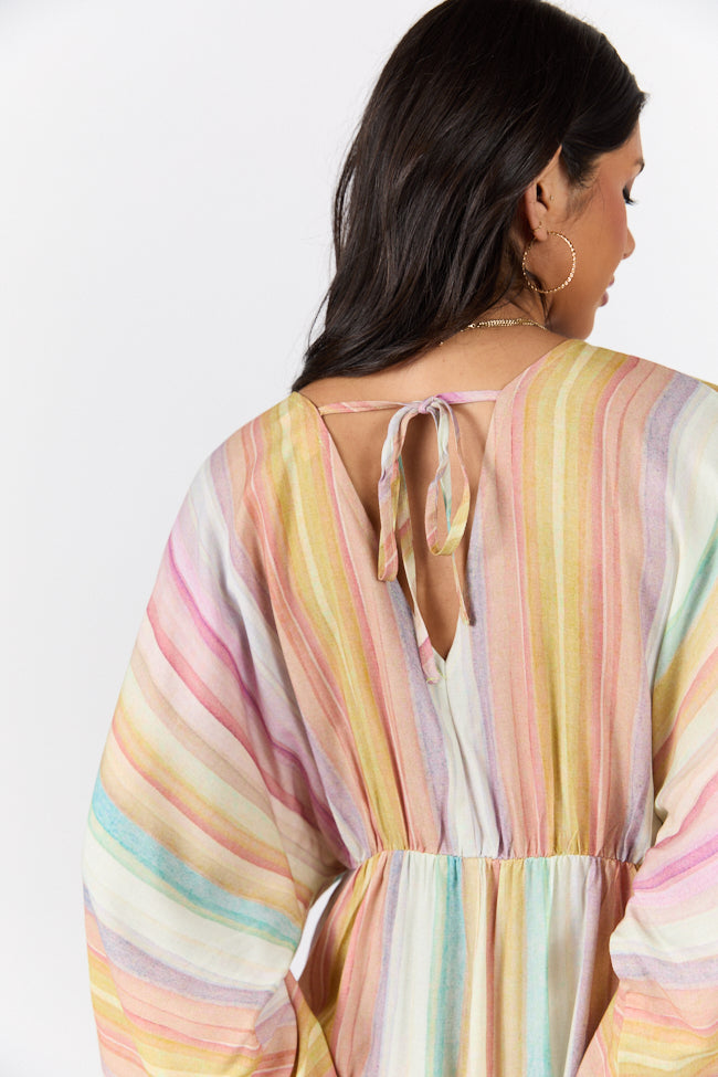 Nights In Watercolor Multi Print Romper FINAL SALE-Sunny Prom