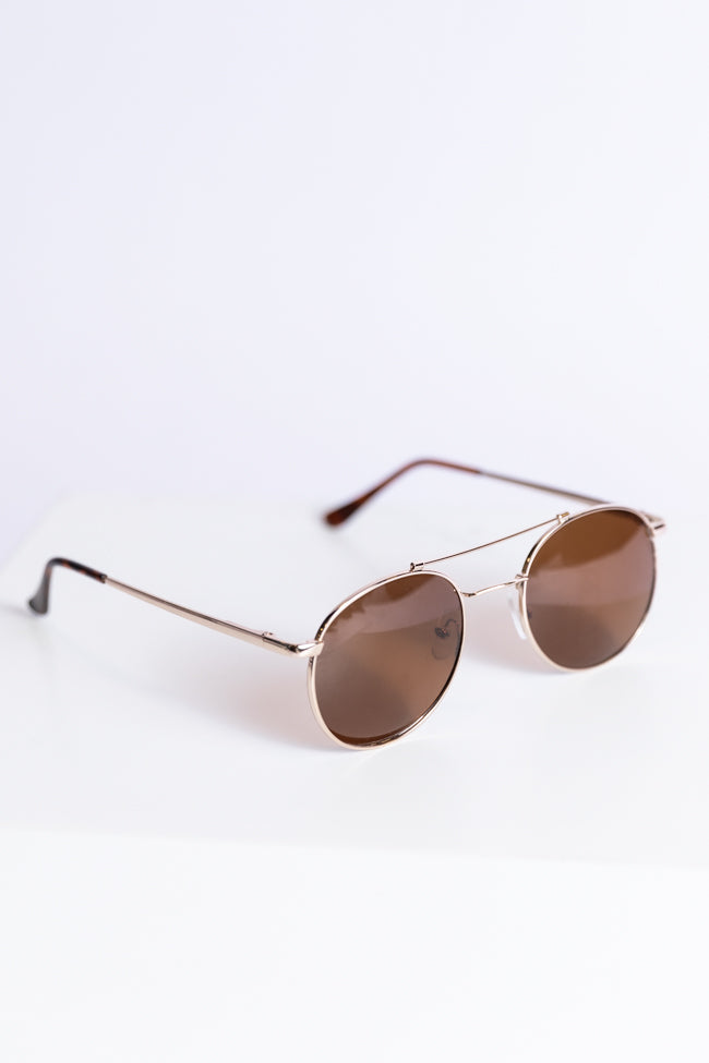 Gold Aviator Sunglasses FINAL SALE-Sunny Prom