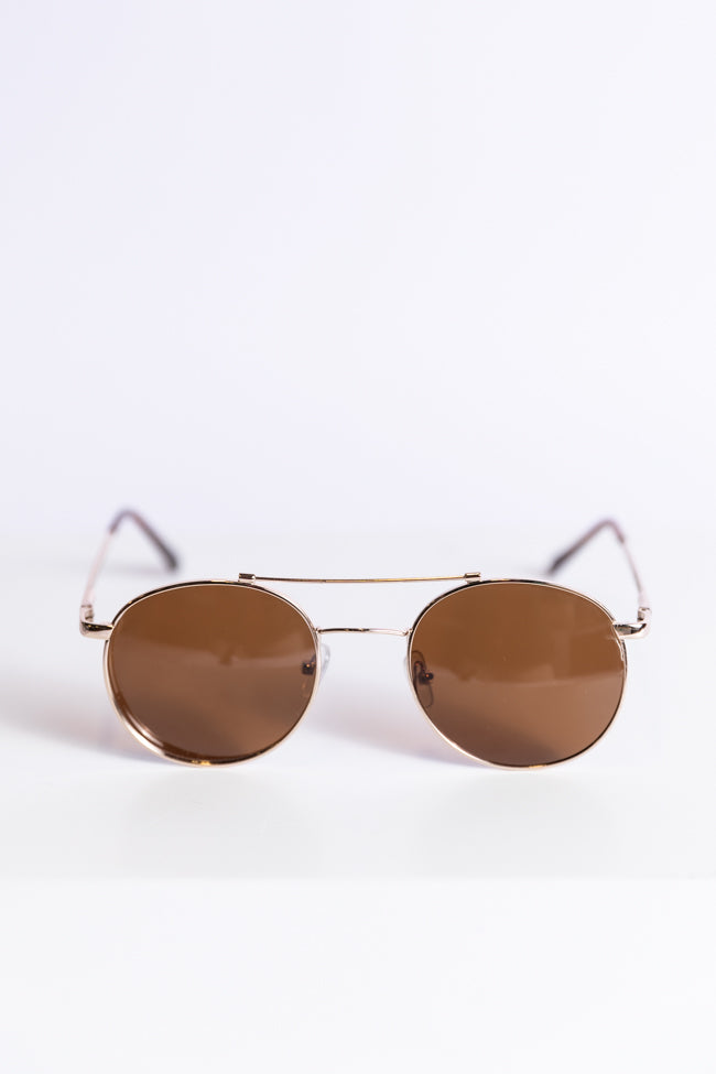 Gold Aviator Sunglasses FINAL SALE-Sunny Prom