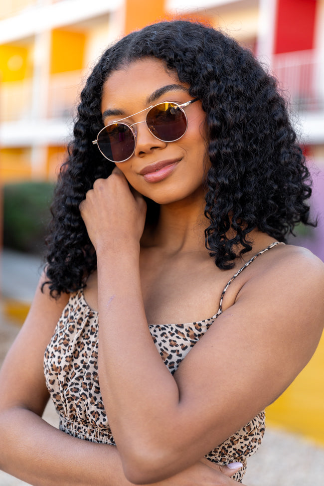 Gold Aviator Sunglasses FINAL SALE-Sunny Prom