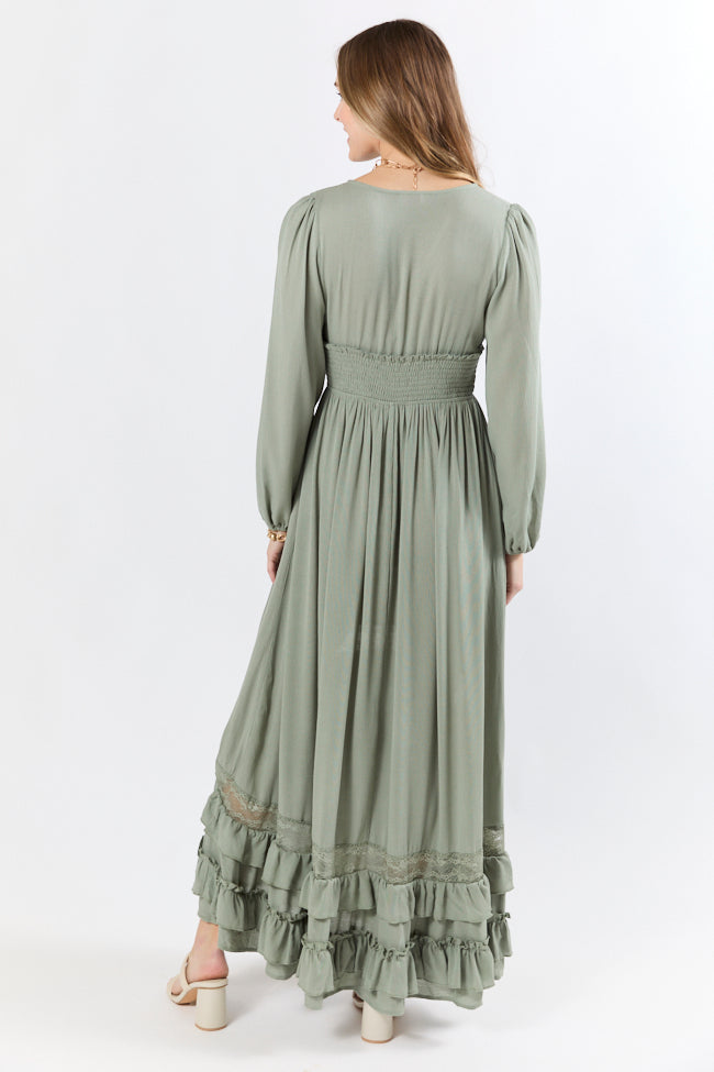 Lucky To Have You Sage Maxi Dress SALE-Sunny Prom