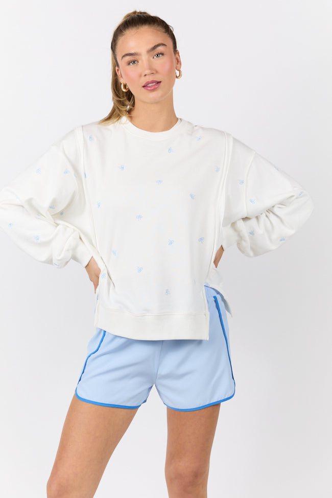 On The Move Blue Running Shorts With Contrast Trim FINAL SALE-Sunny Prom