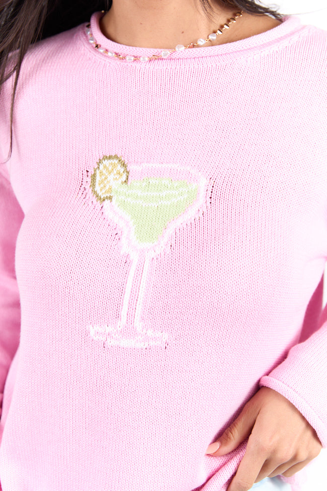 Hand Me A Margarita Pink Sweater SALE-Sunny Prom