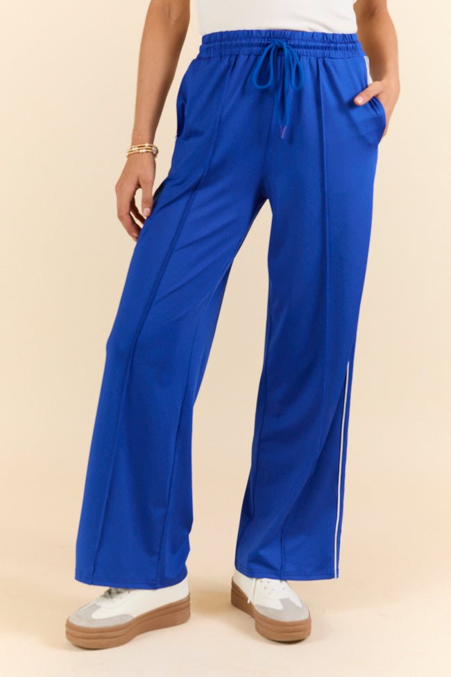 My Own Victories Blue Track Pants-Sunny Prom