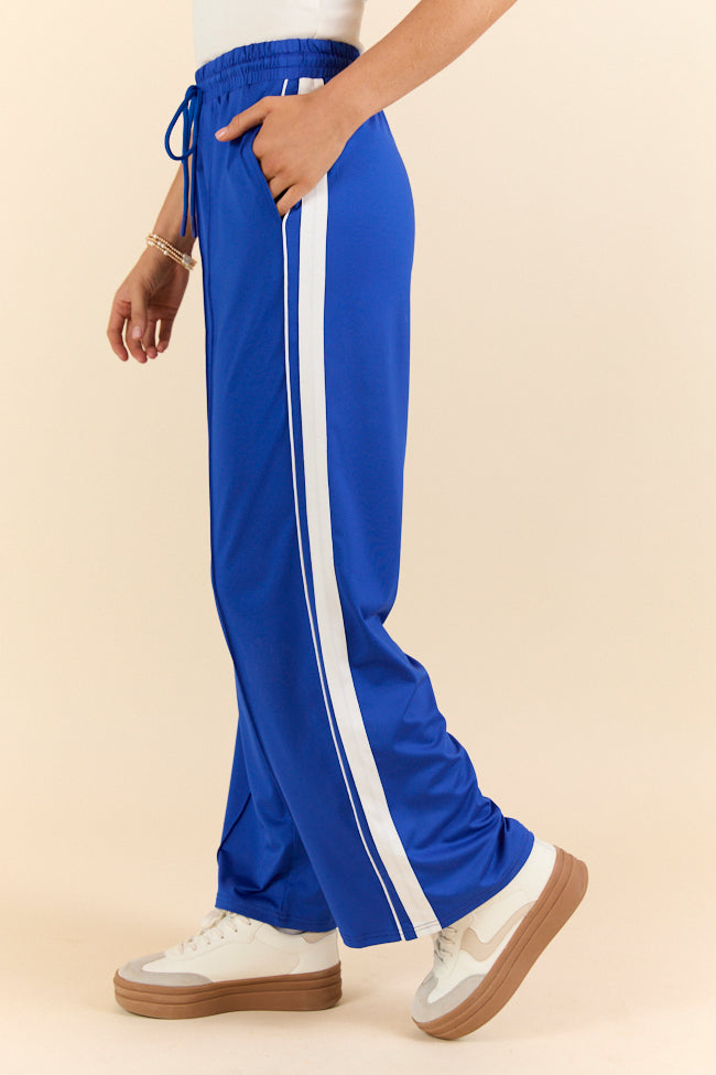 My Own Victories Blue Track Pants-Sunny Prom