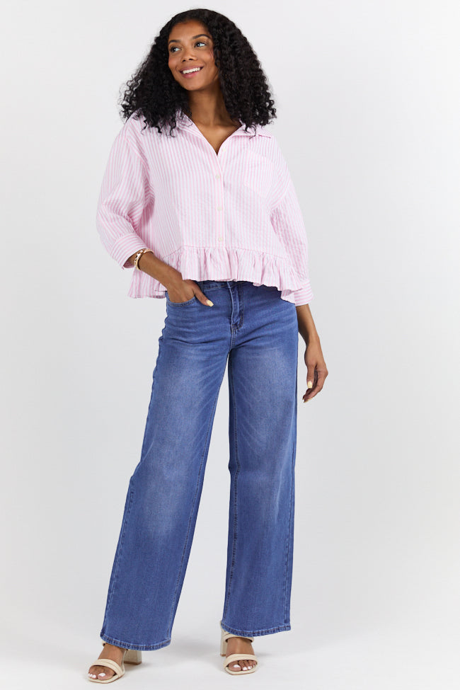 Monica Medium Wash Relaxed Jeans FINAL SALE-Sunny Prom