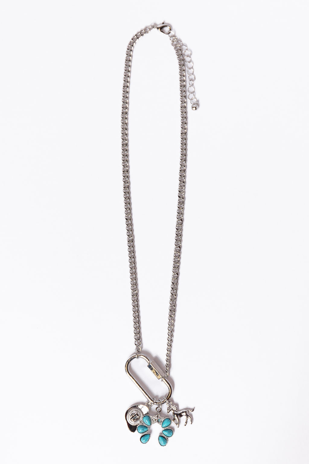 Silver Western Charm Necklace SALE-Sunny Prom