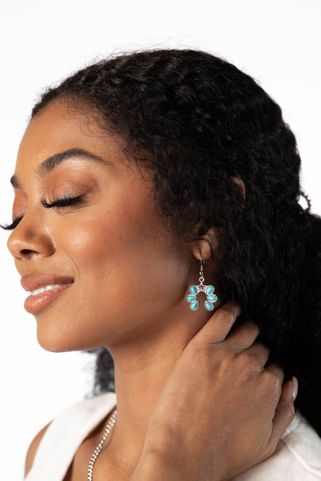 Turquoise Horseshoe Earrings SALE-Sunny Prom