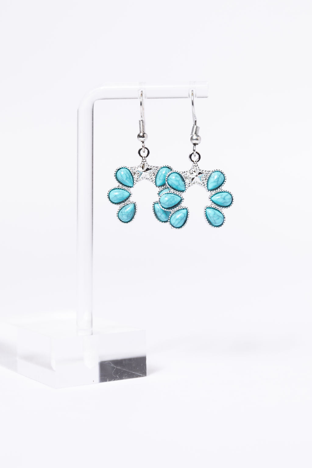 Turquoise Horseshoe Earrings SALE-Sunny Prom