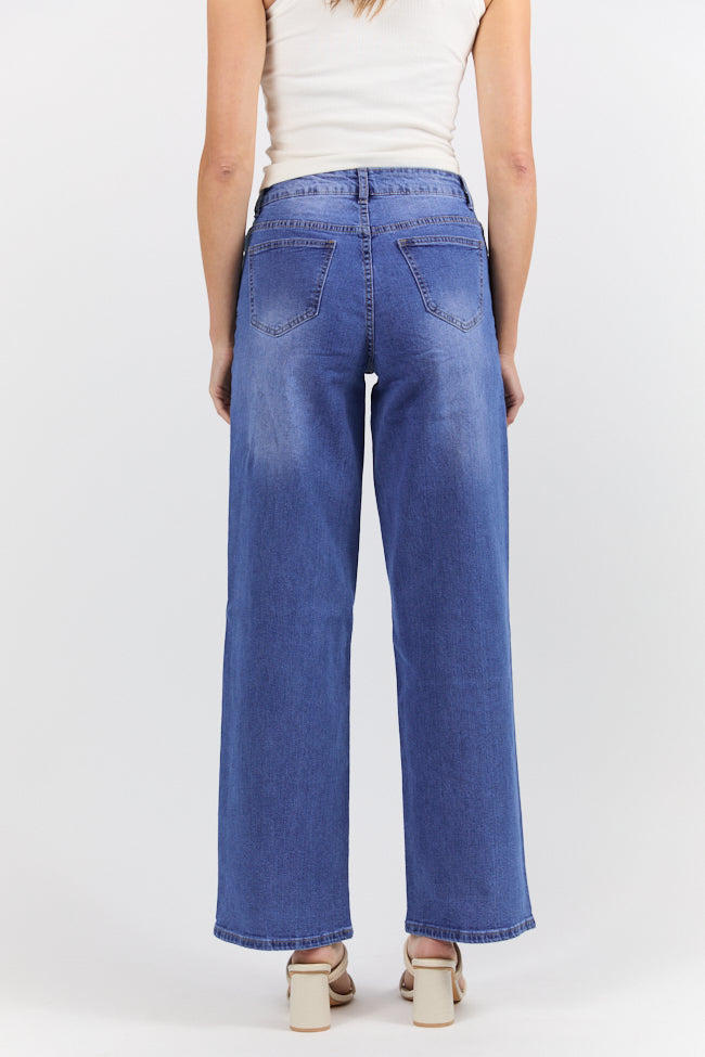 Monica Medium Wash Relaxed Jeans FINAL SALE-Sunny Prom