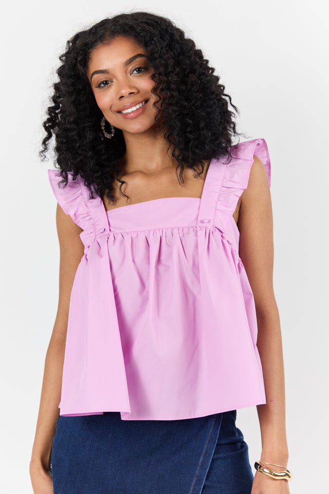 I Choose You Purple Bow Back Detail Woven Tank SALE-Sunny Prom