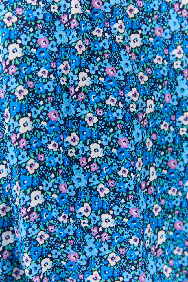 Summer Memories Navy Floral Halter Tank FINAL SALE-Sunny Prom