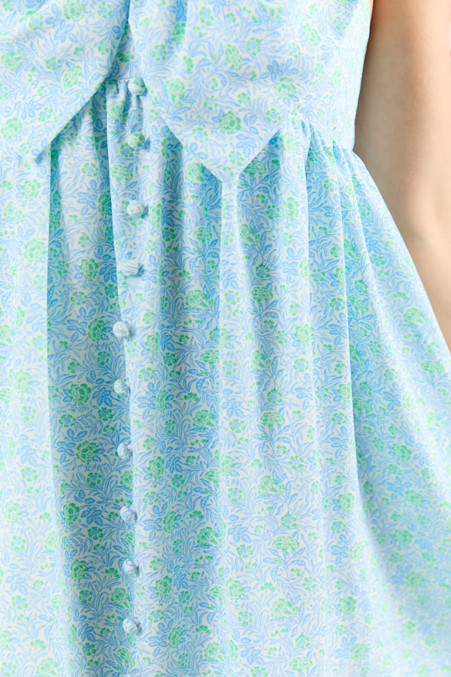 Blooming Bow Detail Multi Floral Mini Dress FINAL SALE-Sunny Prom