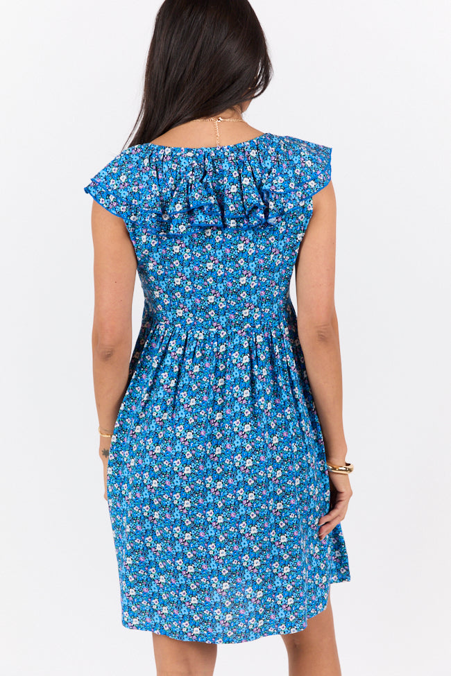 Blooming Blues Floral Mini Dress SALE-Sunny Prom