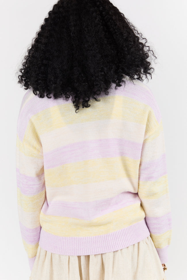 Simple Request Purple Multi Striped Cardigan FINAL SALE-Sunny Prom