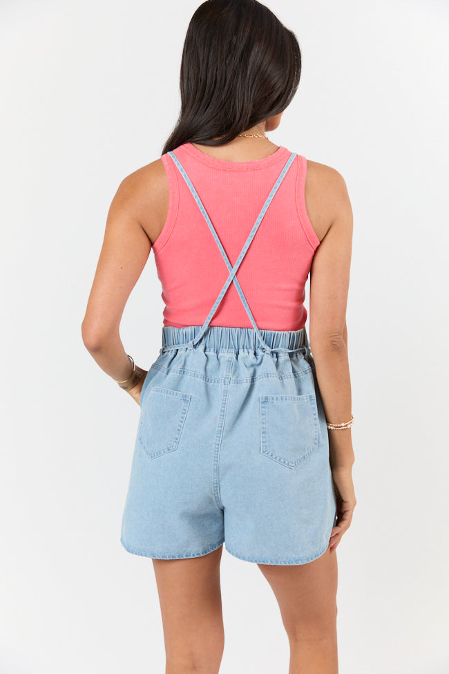 Better Perspective Blue Chambray Pull On Romper SALE-Sunny Prom