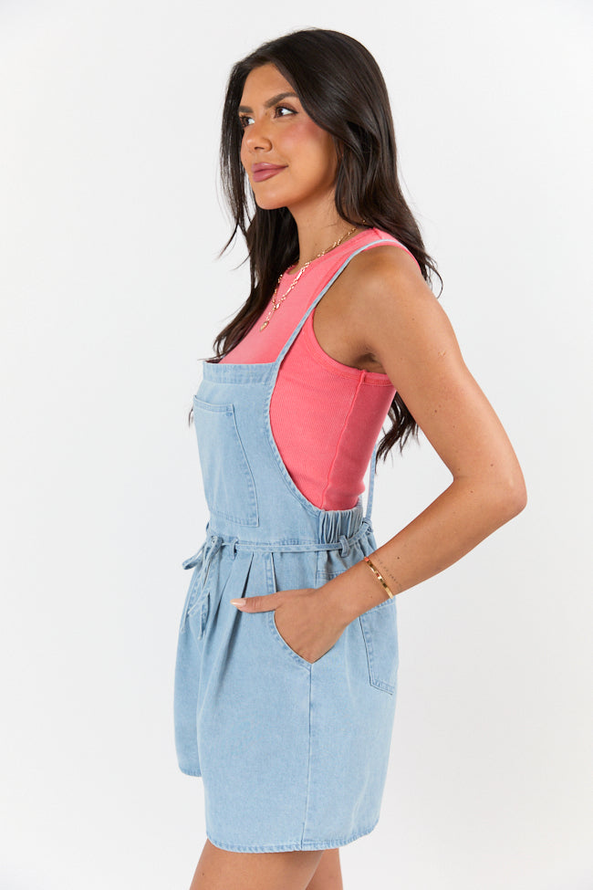 Better Perspective Blue Chambray Pull On Romper SALE-Sunny Prom