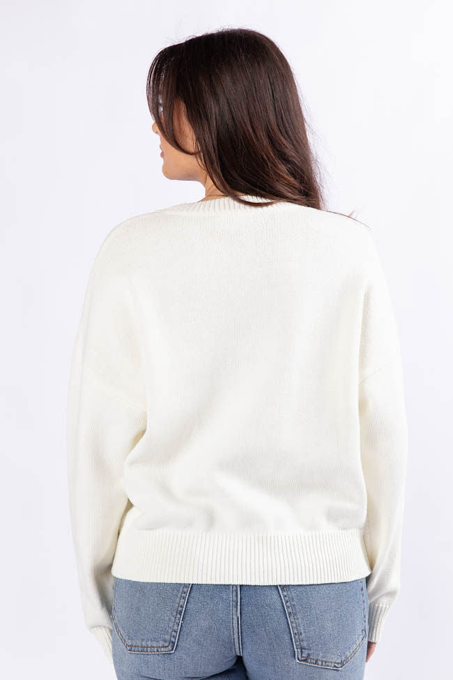 Too Much To Bear Ivory Sweater FINAL SALE-Sunny Prom