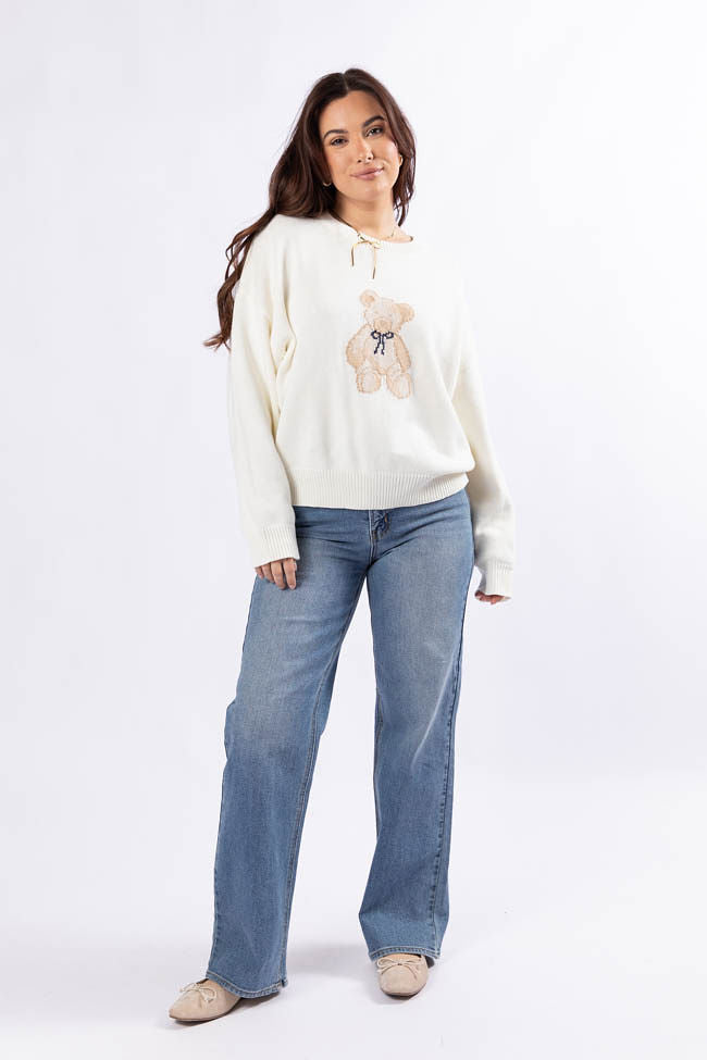 Too Much To Bear Ivory Sweater FINAL SALE-Sunny Prom