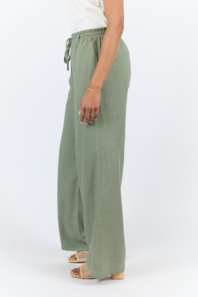 Charmed Moment Sage Pull On Pants SALE-Sunny Prom