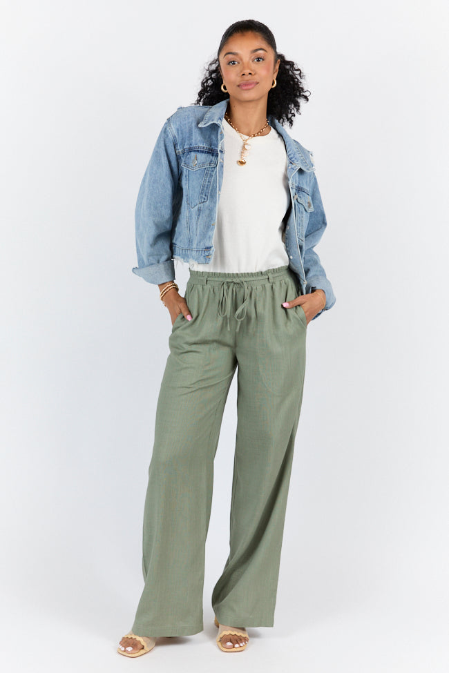 Charmed Moment Sage Pull On Pants SALE-Sunny Prom