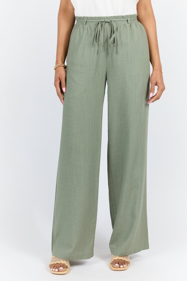 Charmed Moment Sage Pull On Pants SALE-Sunny Prom