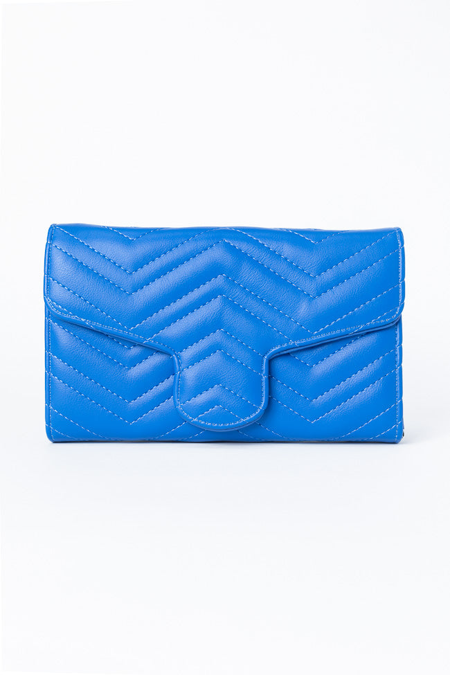 Blue Chevron Crossbody Purse SALE-Sunny Prom